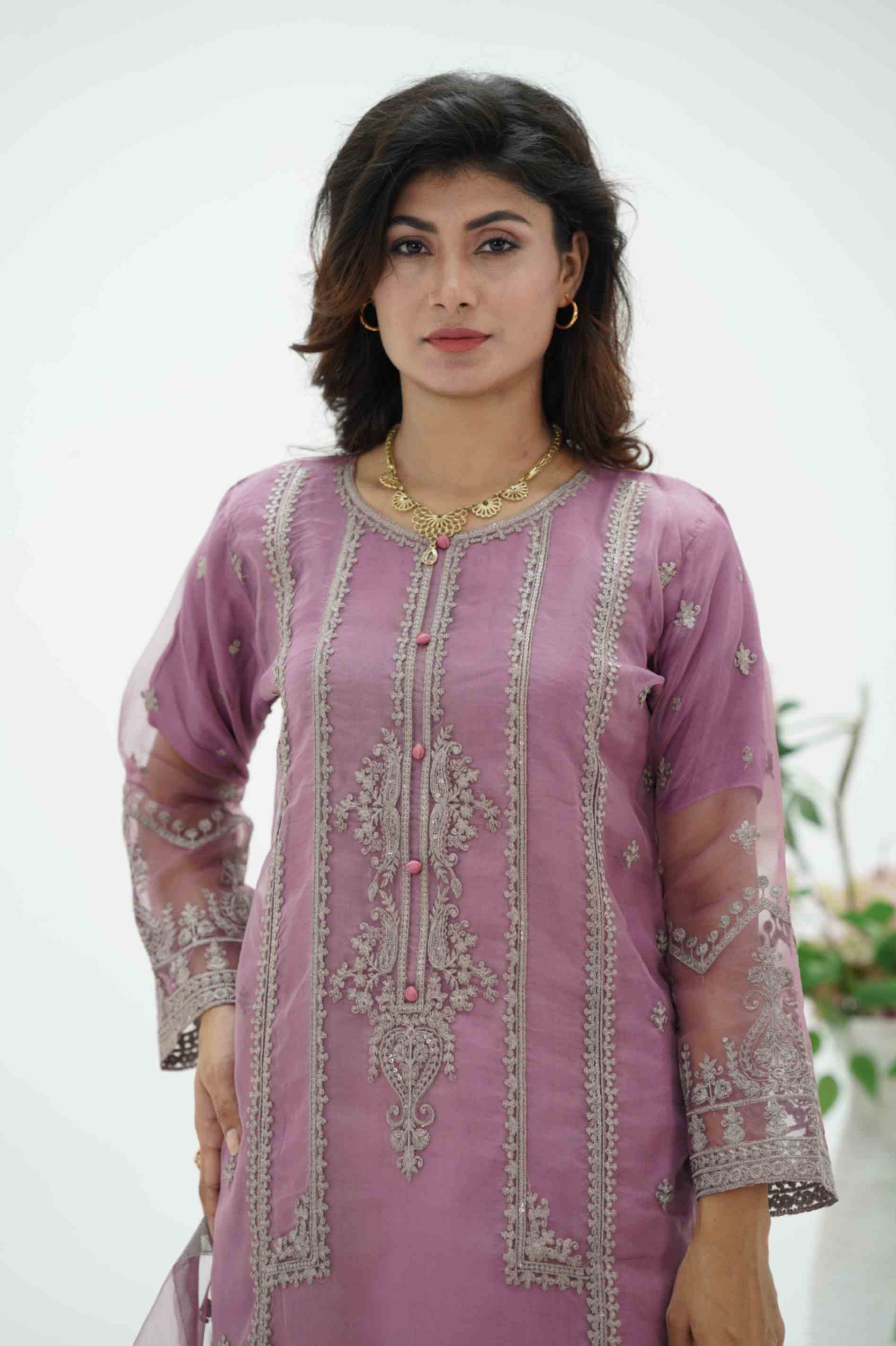 EMBROIDED ORGANZA OUTFIT | TK-0381