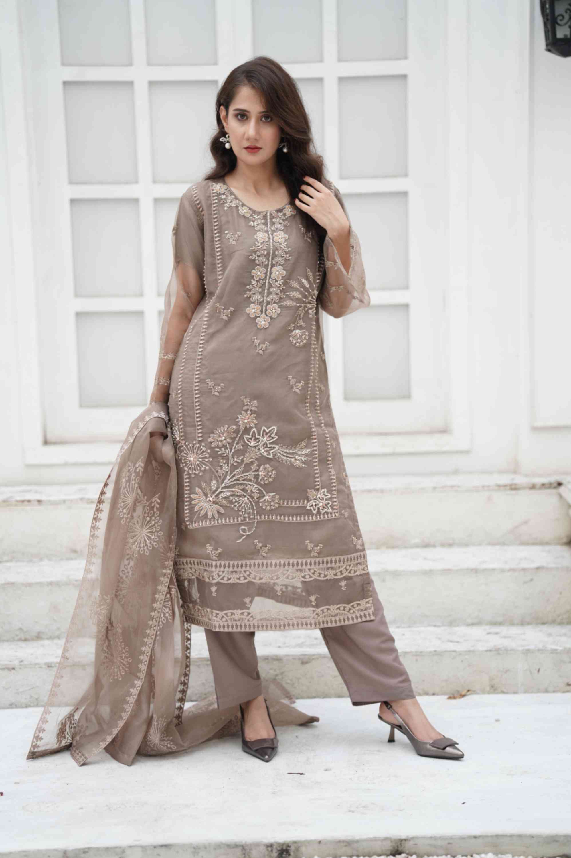 EMBROIDERED ORGANZA OUTFIT | TK-0409