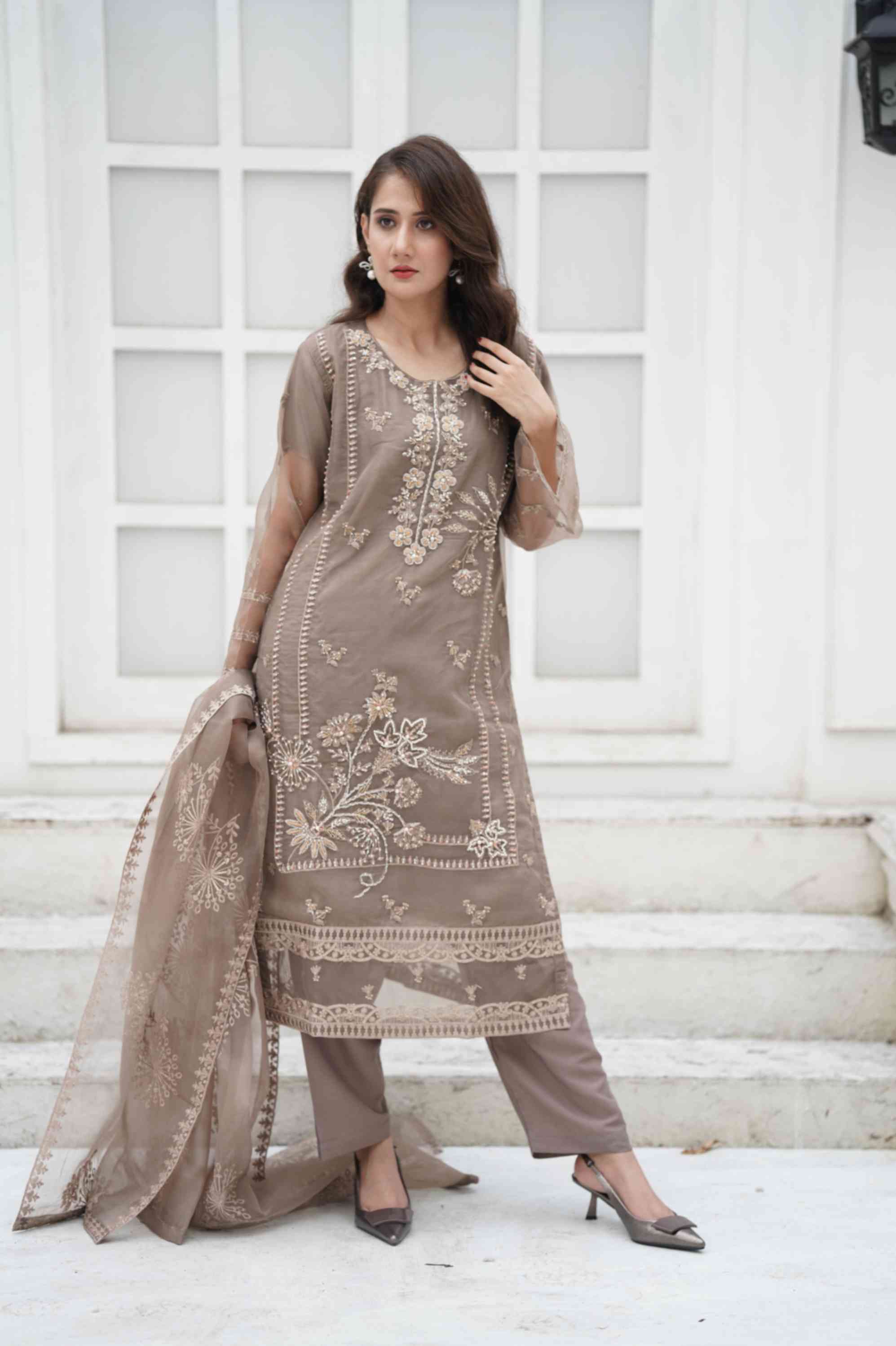 EMBROIDERED ORGANZA OUTFIT | TK-0409