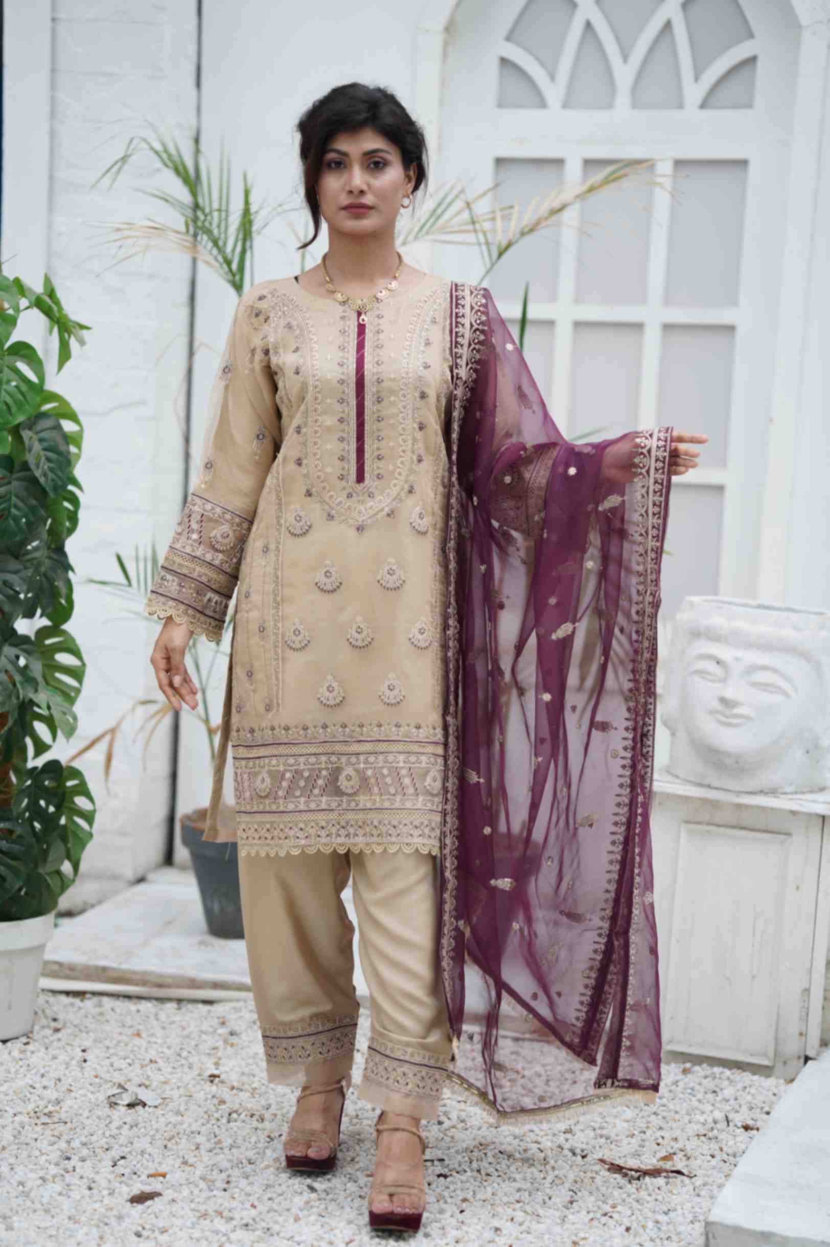 EMBROIDERED ORGANZA OUTFIT | TK-0375
