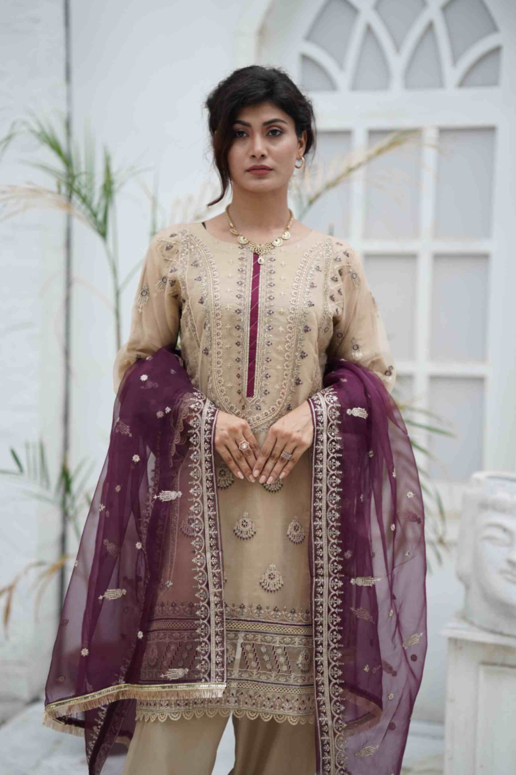EMBROIDERED ORGANZA OUTFIT | TK-0375