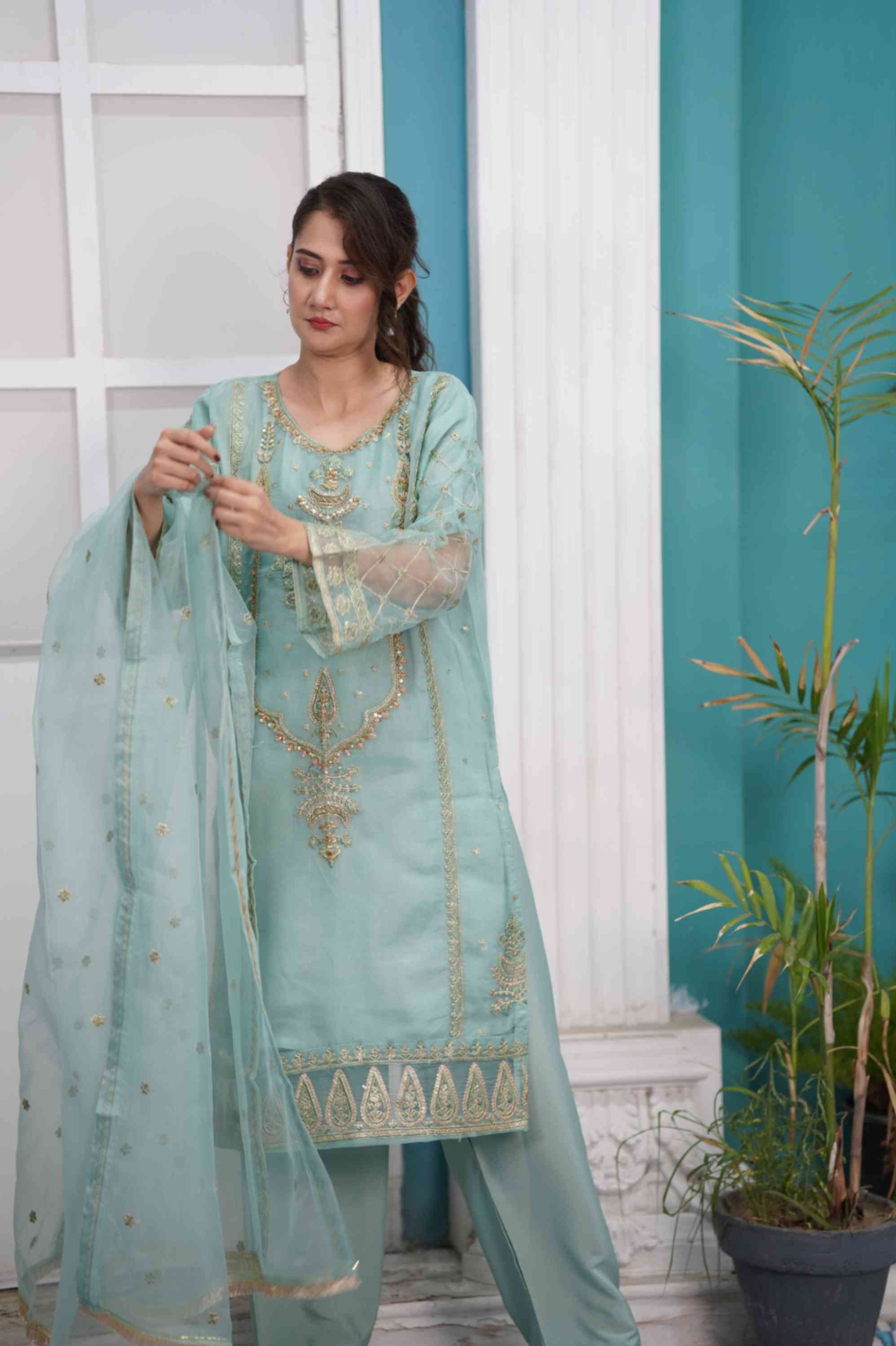 EMBROIDERED ORGANZA OUTFIT | TK-0380