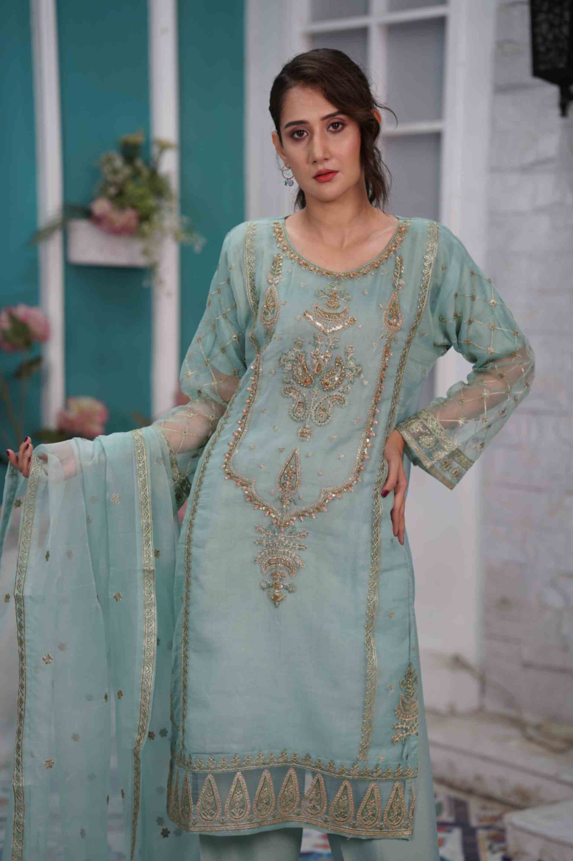 EMBROIDERED ORGANZA OUTFIT | TK-0380