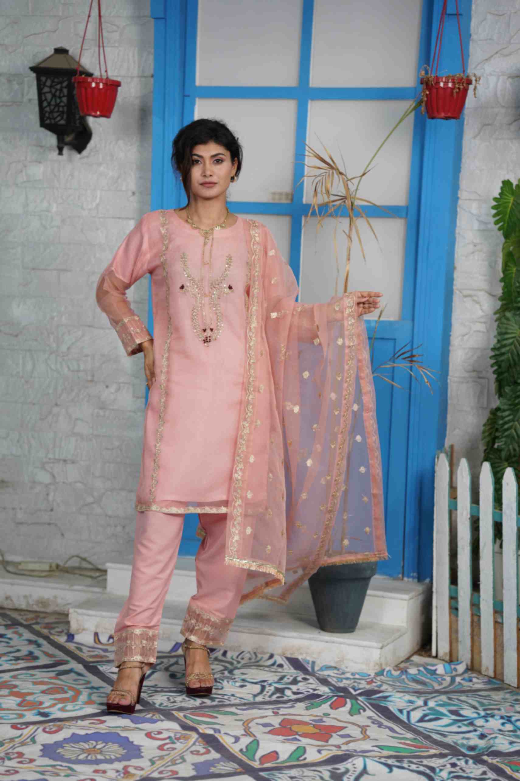 EMBROIDED ORGANZA OUTFIT | TK-0222