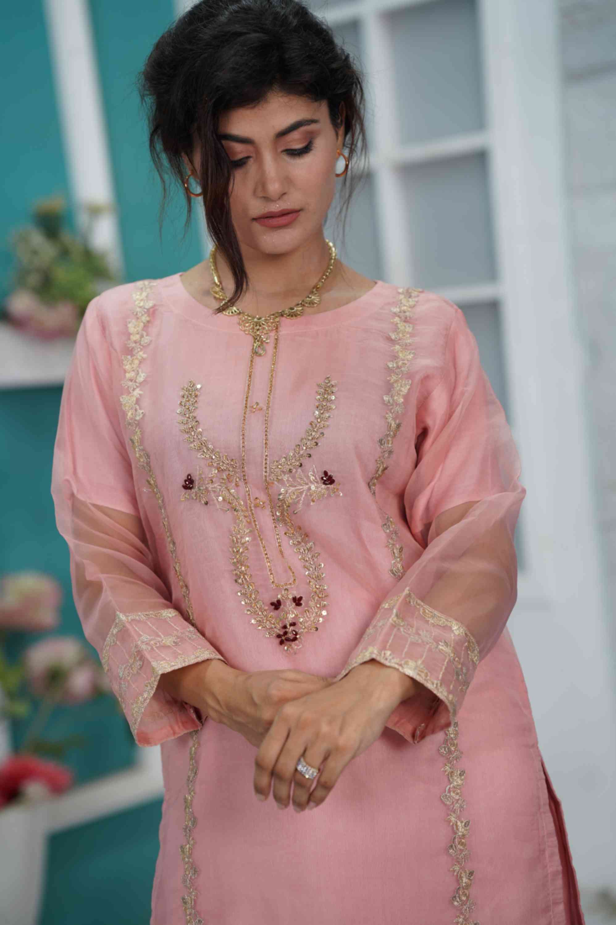 EMBROIDED ORGANZA OUTFIT | TK-0222