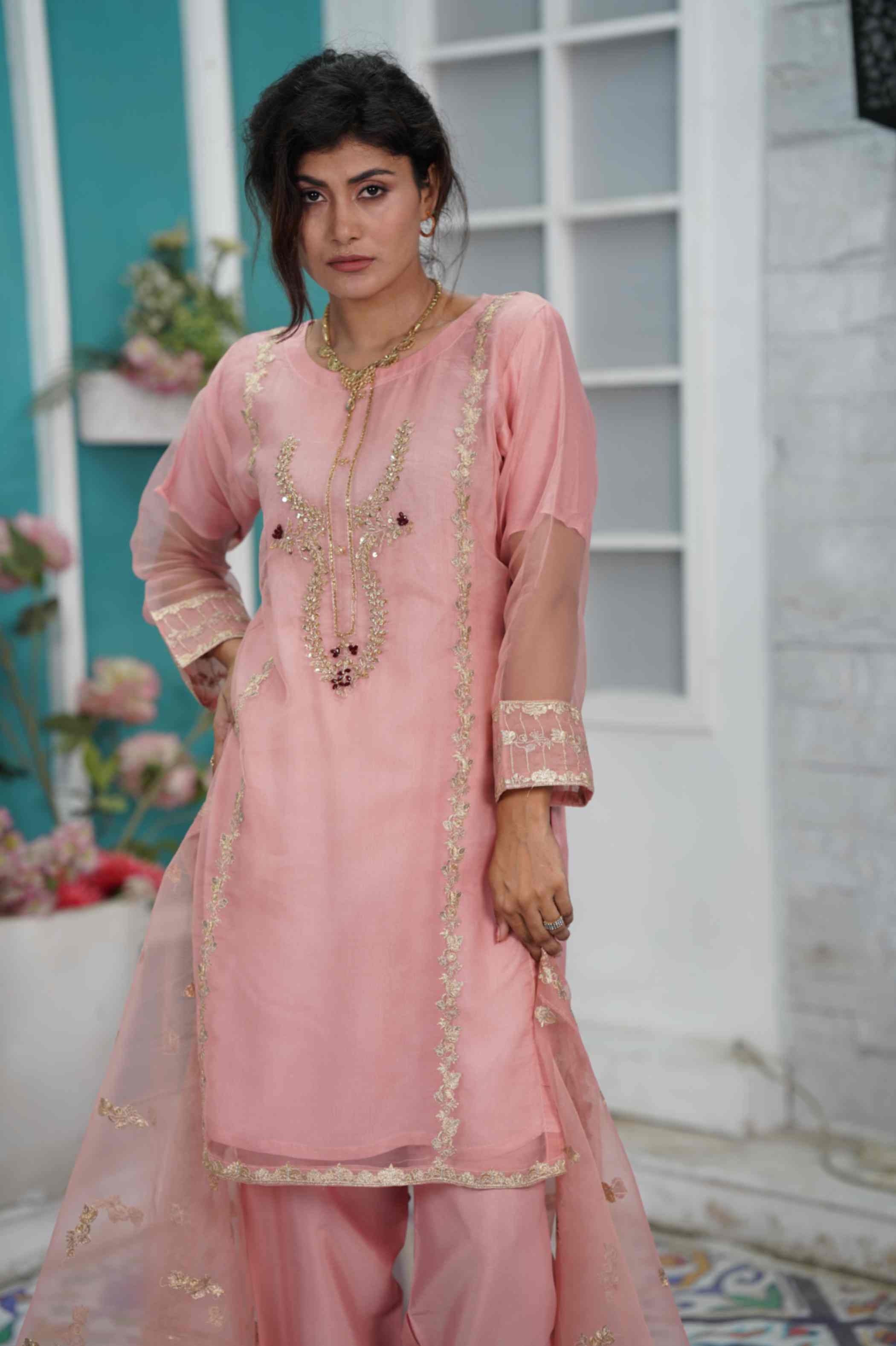 EMBROIDED ORGANZA OUTFIT | TK-0222