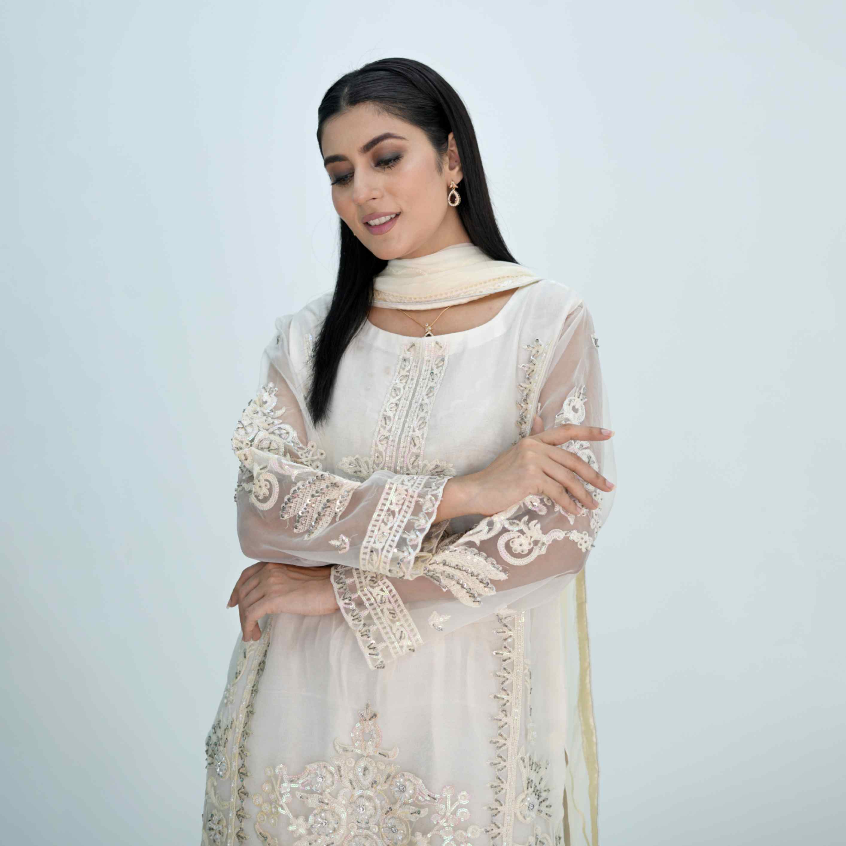 EMBROIDED ORGANZA OUTFIT | TK-0702