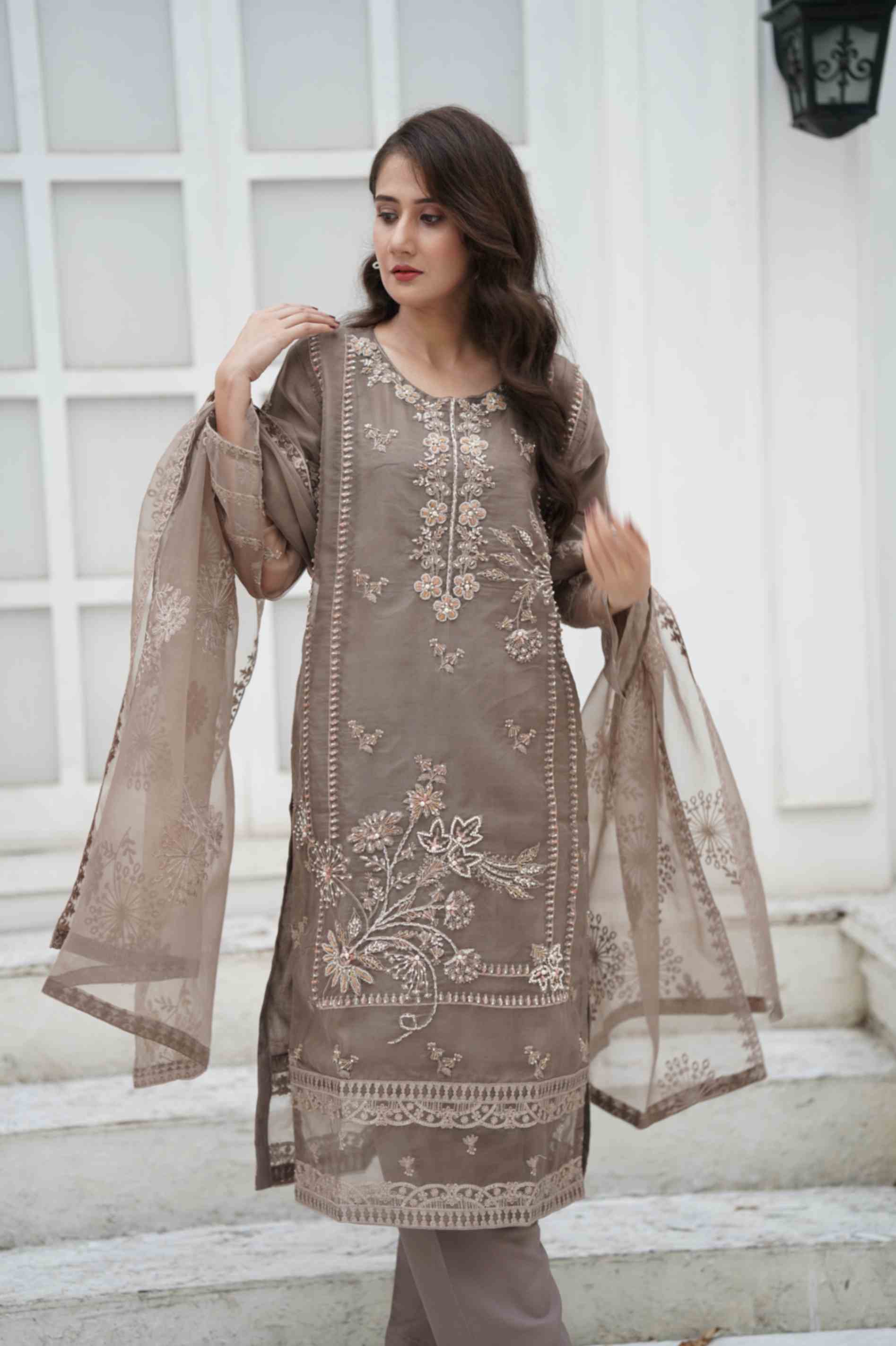 EMBROIDERED ORGANZA OUTFIT | TK-0409
