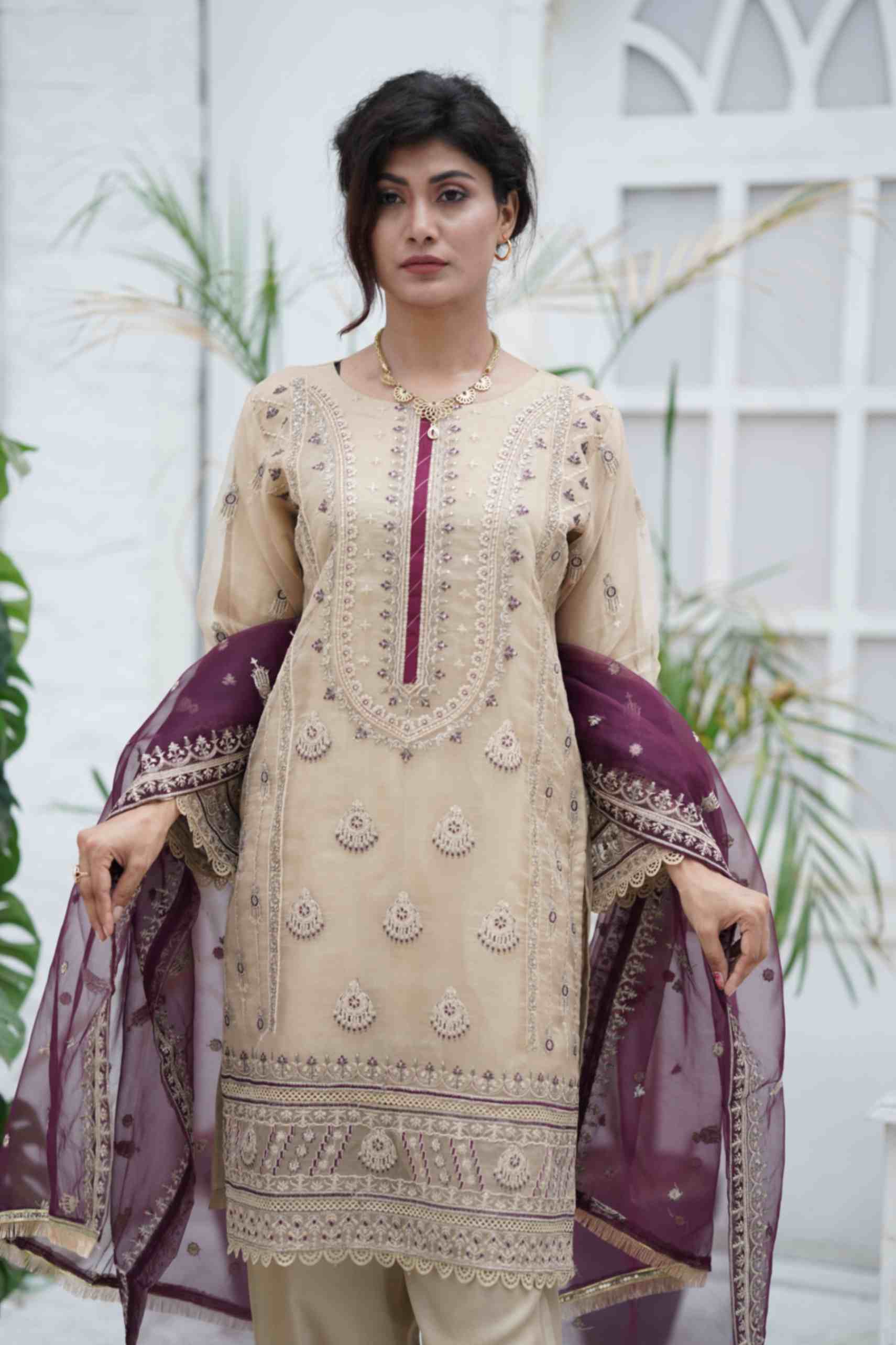 EMBROIDERED ORGANZA OUTFIT | TK-0375